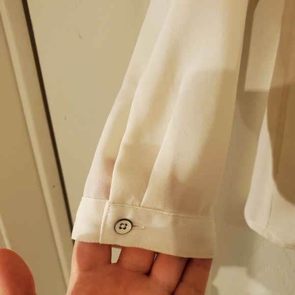 Beautiful Cream Sheer Blouse - Picture 4 of 7